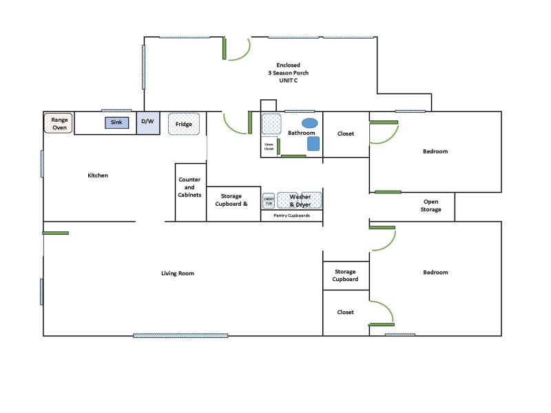 3990 Lapeer Road, Apt. C, Port Huron Twp., Michigan 48060, 2 Bedrooms Bedrooms, ,1 BathroomBathrooms,Apartment,For Rent,3990 Lapeer Road, Apt. C,1226